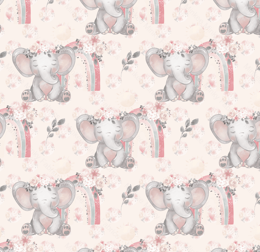 Eliza Elephant - Cream (August Pre-Order) Digital Fabric Preorder