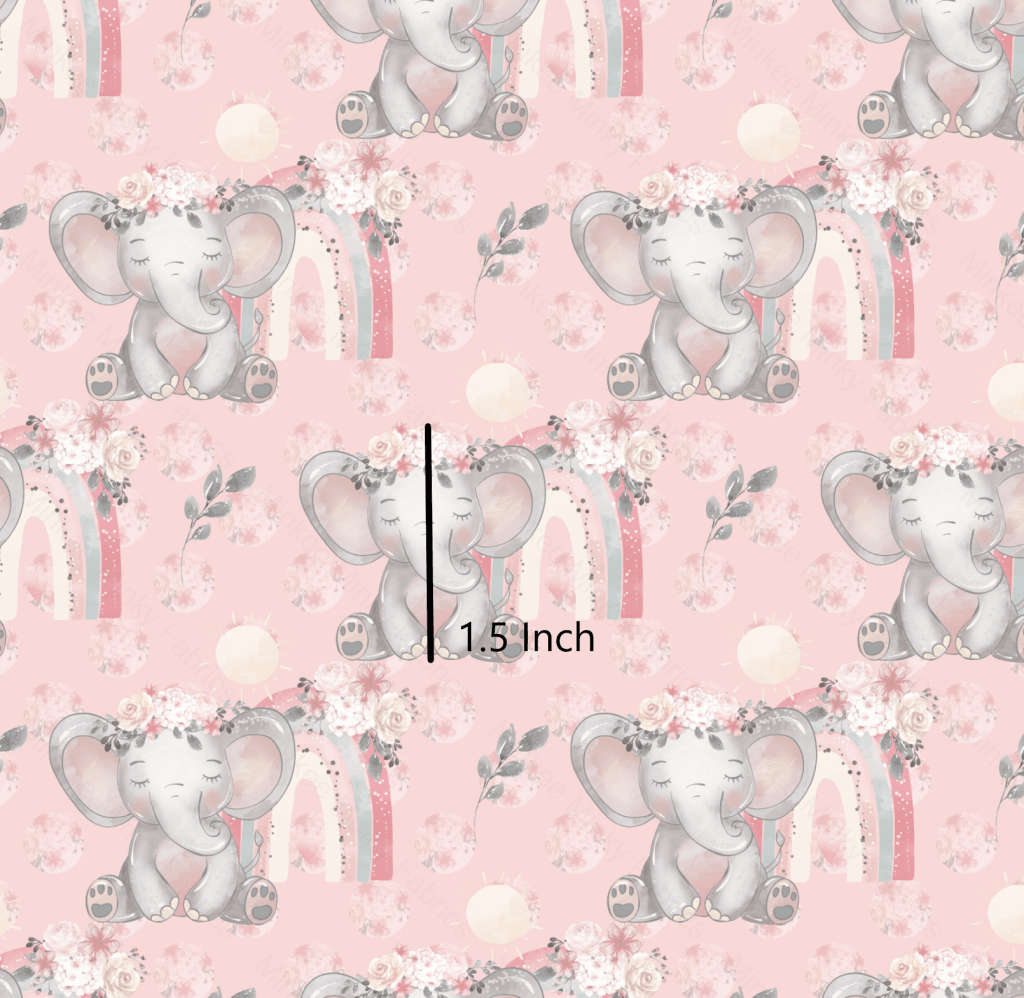 Eliza Elephant - Soft Pink (August Pre-Order) Digital Fabric Preorder