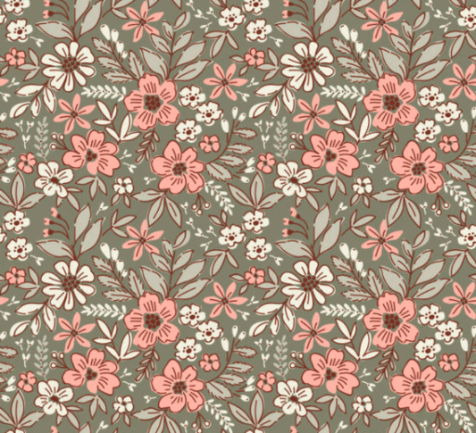 Emma - Olive (August Pre-Order) Digital Fabric Preorder