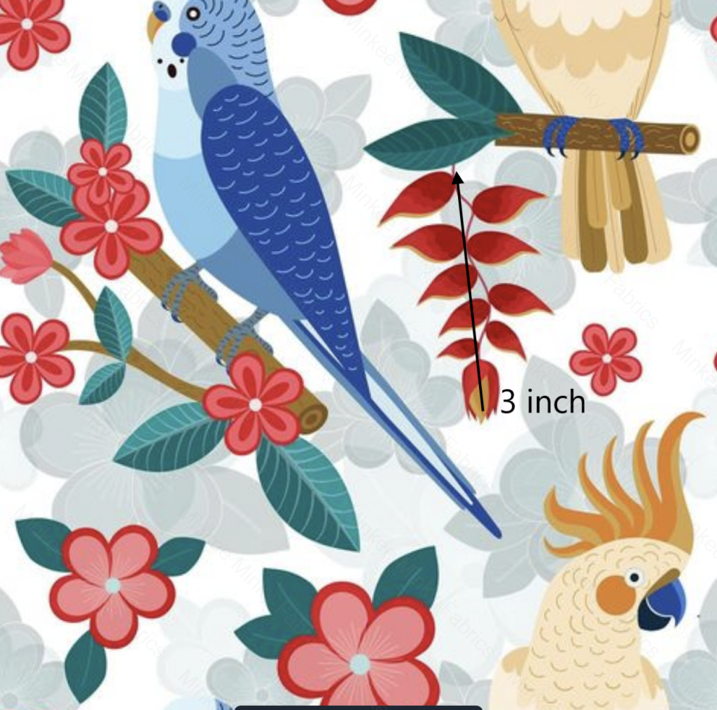 Exotic Parrots - Retail Woven 3 Inch Digital Fabric Retail