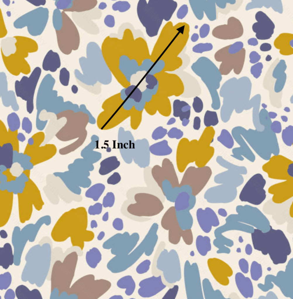 Geo Floral Blue(January Pre-Order) - Fabric Digital Preorder