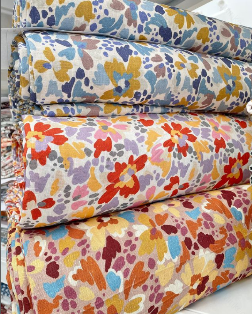 Geo Floral Blue(April Pre-Order) - Fabric Digital Preorder