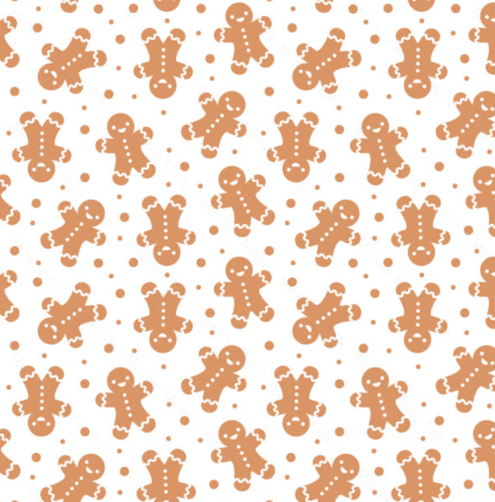 Gingerbread Cookies On White (May Pre-Order) - Fabric Digital Preorder