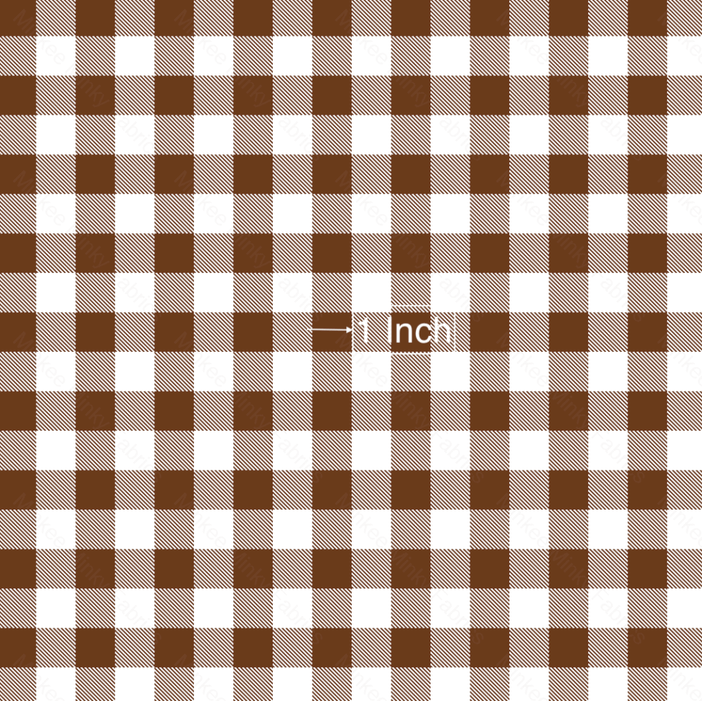 Brown Gingham (August Pre-Order) Digital Fabric Preorder