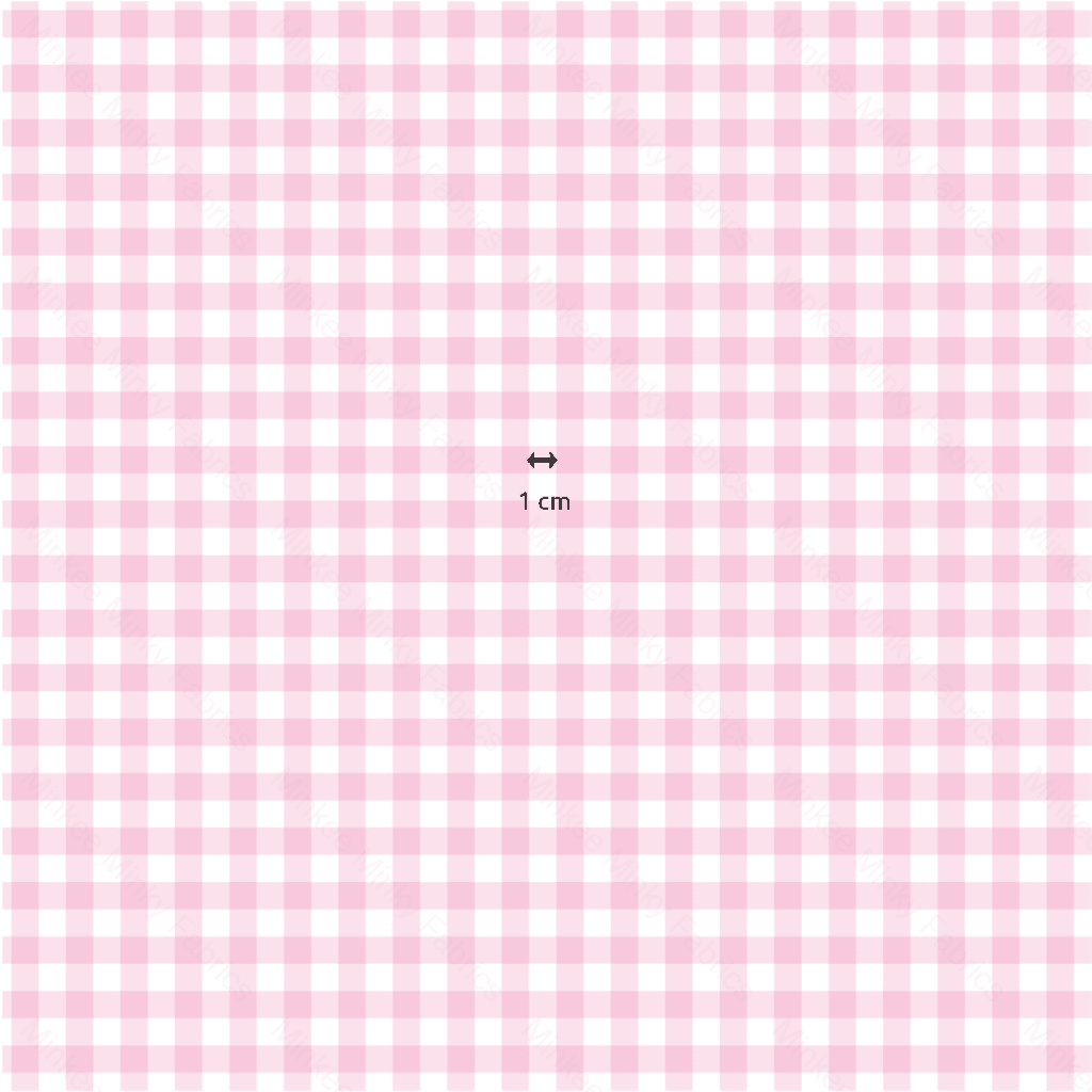 Candy Pink Gingham - Fabric Woven 1 Cm Digital Retail