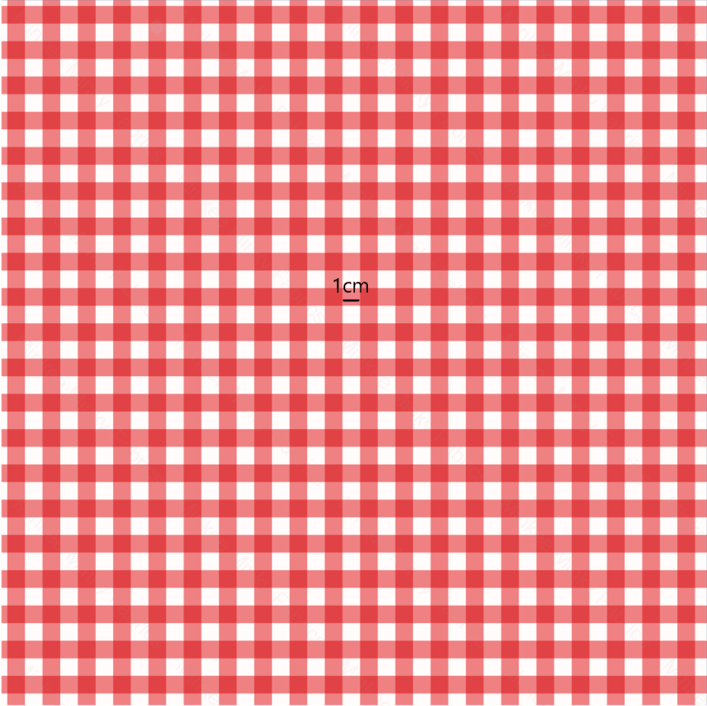 Gingham Christmas Red (June Pre-Order) - Fabric Digital Preorder
