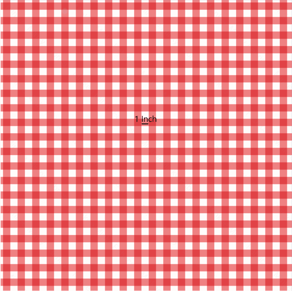 Gingham Christmas Red (June Pre-Order) - Fabric Digital Preorder