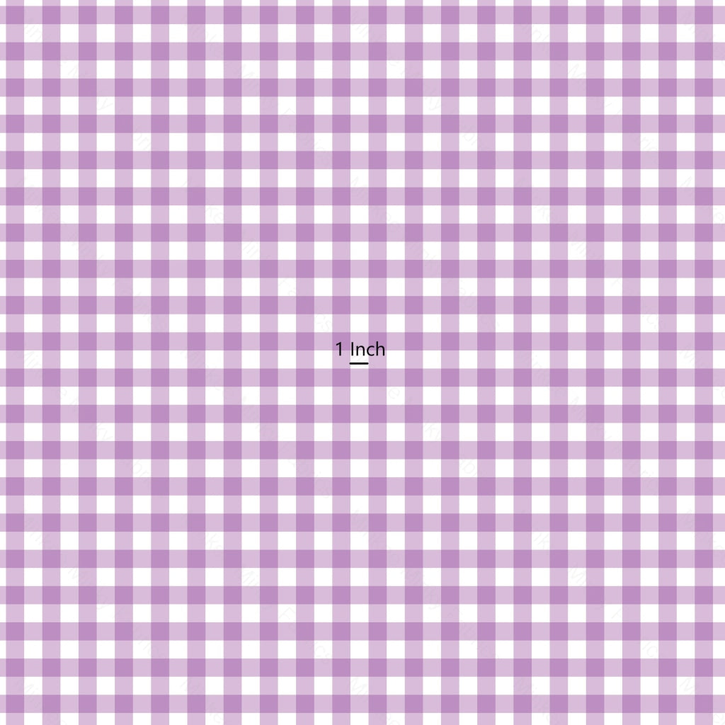 Lavender Gingham - Fabric Woven 1 Inch Digital Retail