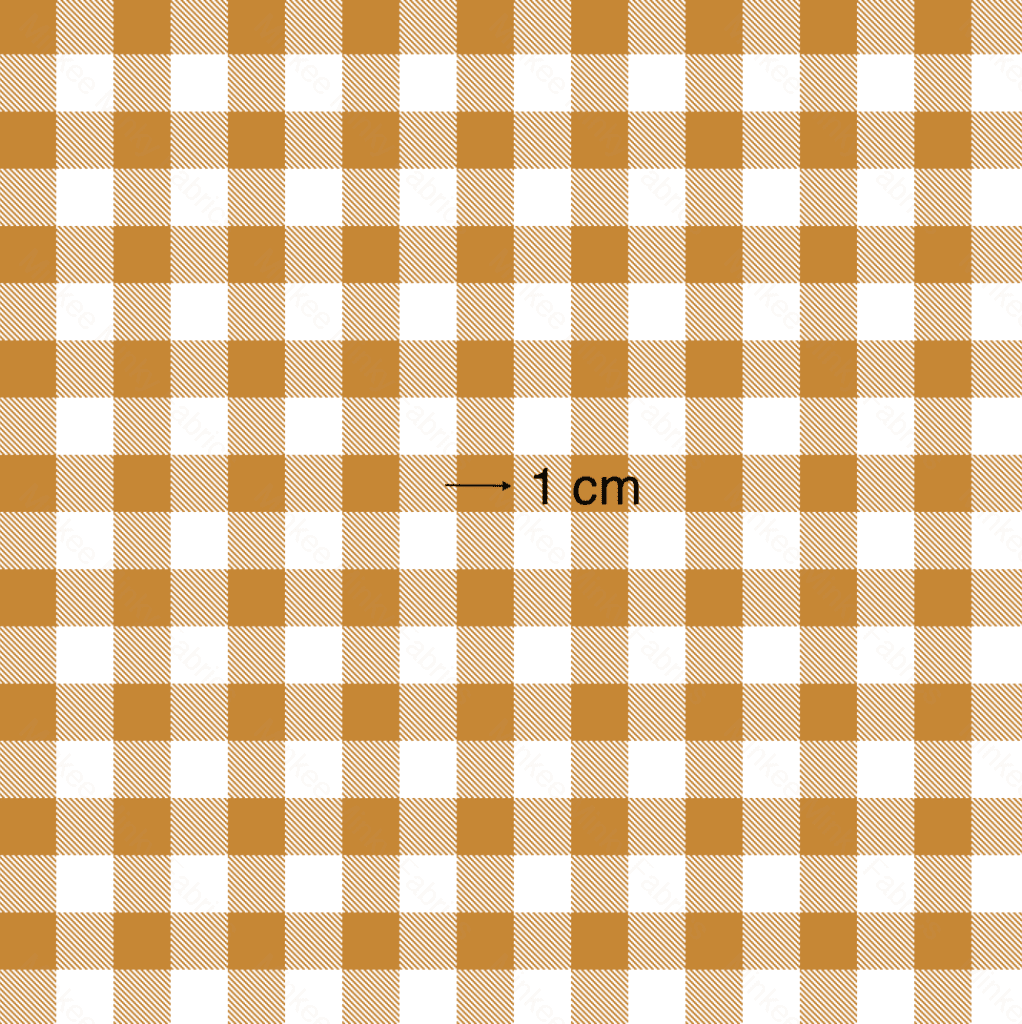Mustard Gingham (August Pre-Order) Cotton Sateen / 1 Cm Digital Fabric Preorder