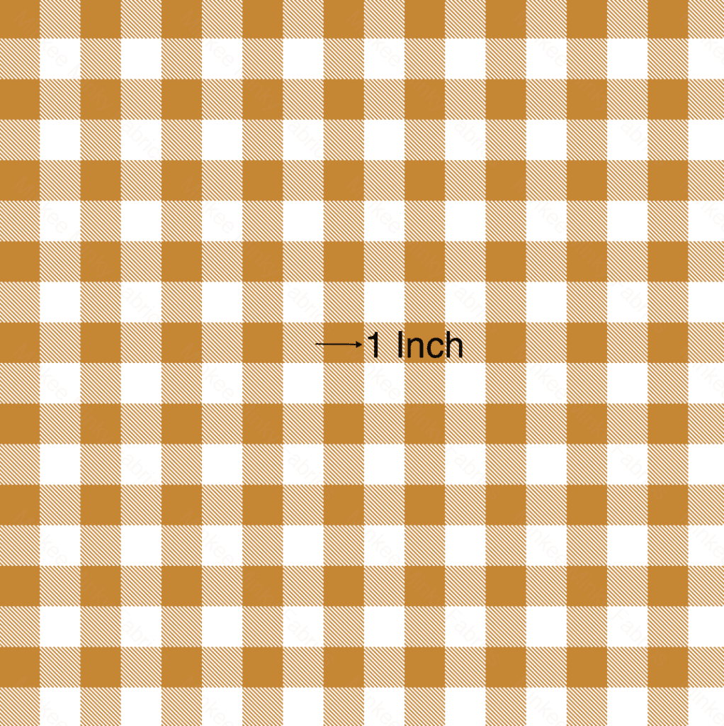 Mustard Gingham (August Pre-Order) Cotton Sateen / 1 Inch Digital Fabric Preorder