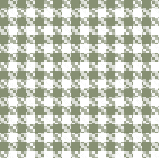 Sage Gingham (August Pre-Order) Digital Fabric Preorder