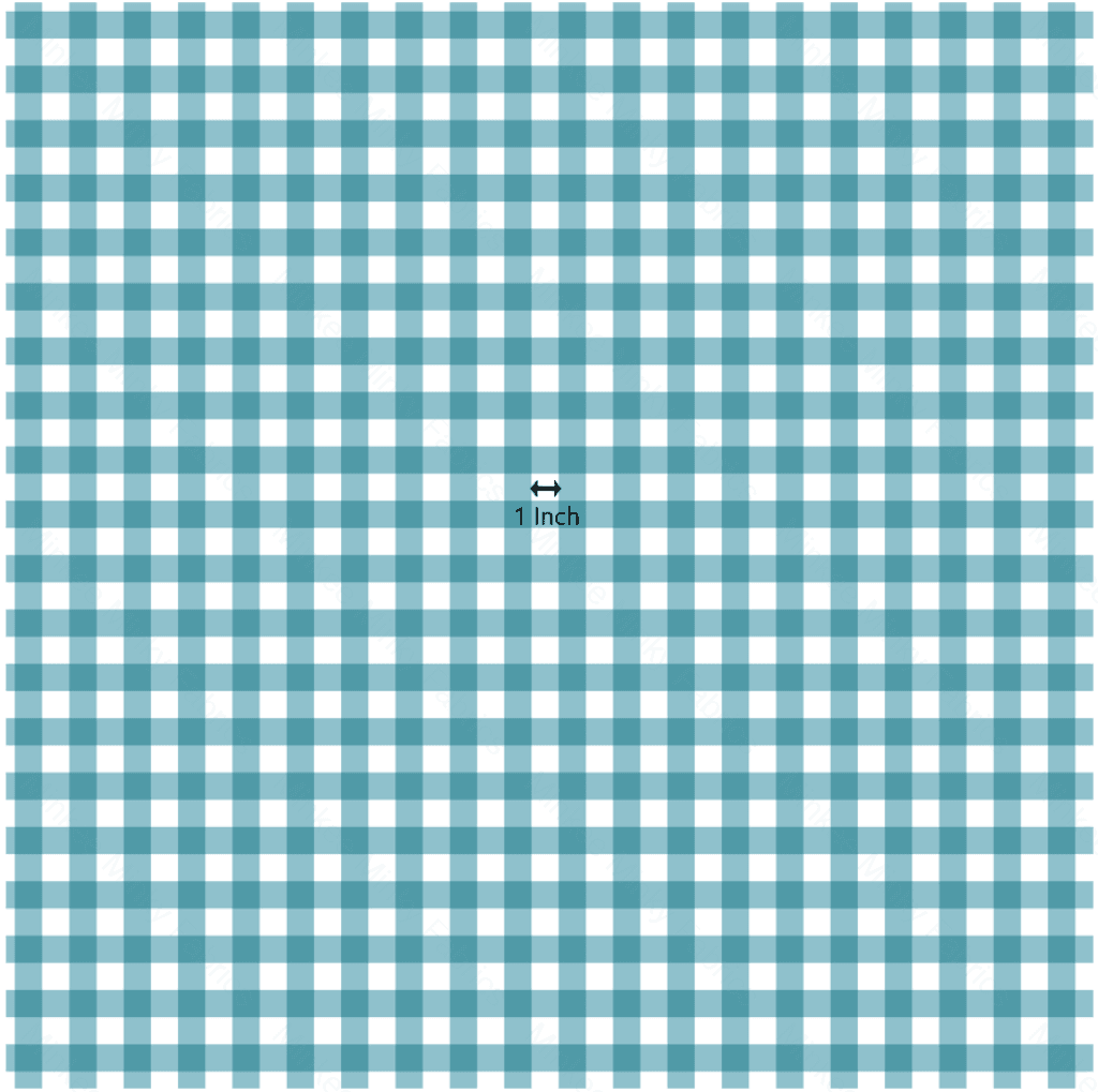 Turquoise Gingham (August Pre-Order) Digital Fabric Preorder