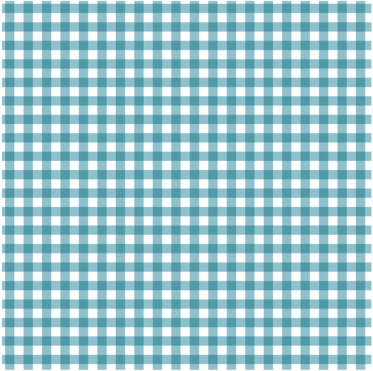 Turquoise Gingham (August Pre-Order) Digital Fabric Preorder