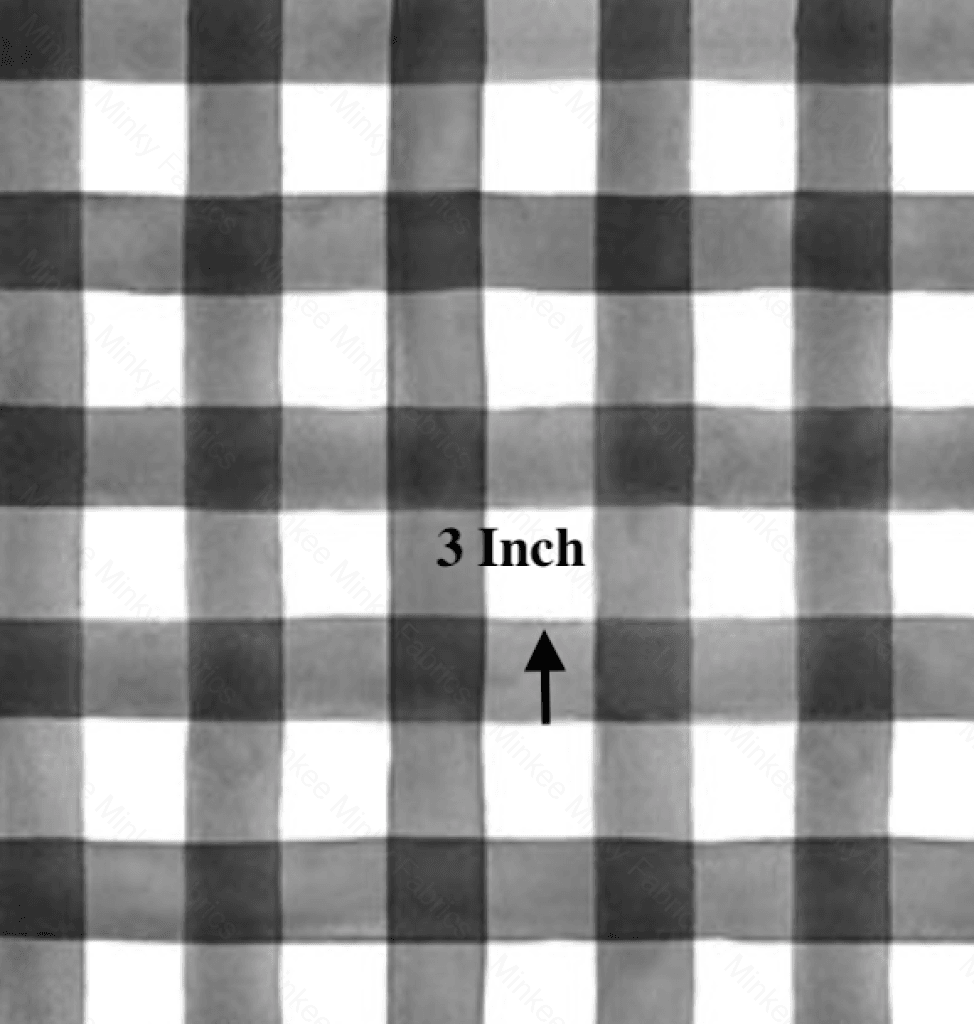 Gingham Watercolour - Black(February Pre-Order) Fabric Digital Preorder