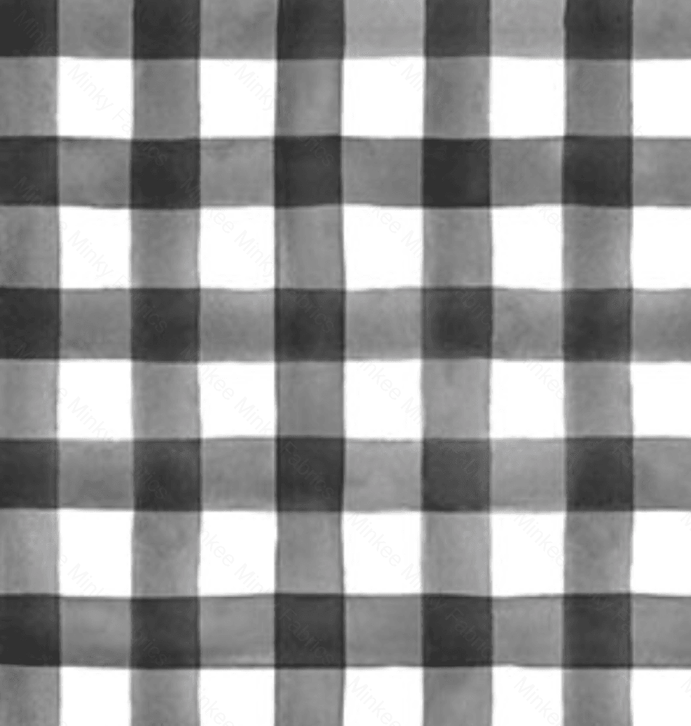 Gingham Watercolour - Black(February Pre-Order) Fabric Digital Preorder
