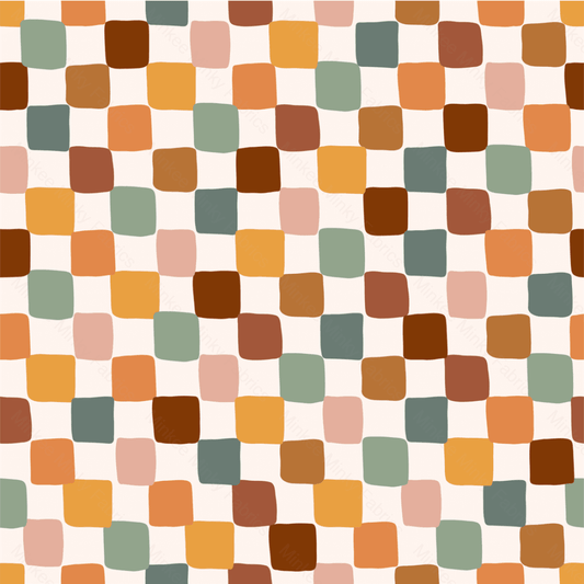 Groovy Boho Collection - Checkers (April Pre-Order) Fabric Digital Preorder