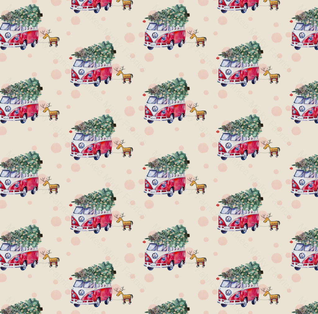 Kombi Christmas Dots On Sand (July Pre-Order) - Fabric Digital Preorder