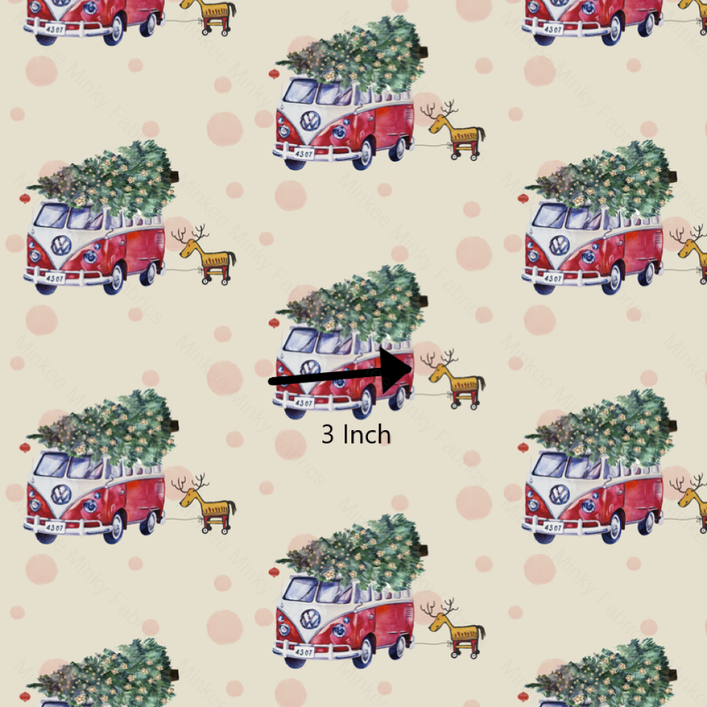 Kombi Christmas Dots On Sand (July Pre-Order) - Fabric Digital Preorder