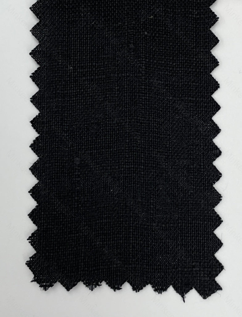 Linen Fabric Black