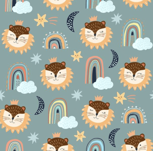 Lion Teal Pre-Order (7Th July) Select / Digital Fabric Preorder
