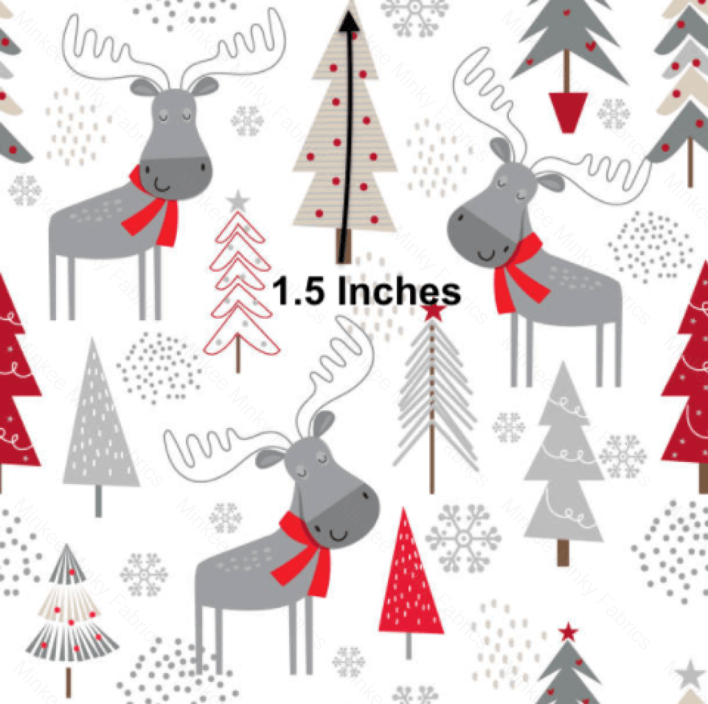 Moose Pre-Order (7Th July) Cotton Sateen / 1.5 Inches Digital Fabric Preorder