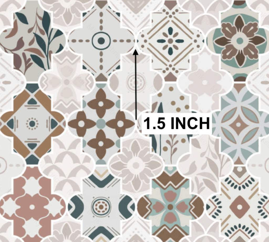 Moroccan Pre-Order (7Th July) Cotton Sateen / 1.5 Inches Digital Fabric Preorder