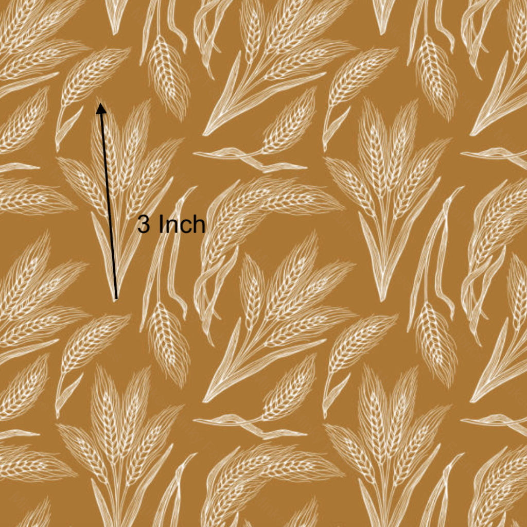 Mustard Wheat Retail Digital Fabric - Retail