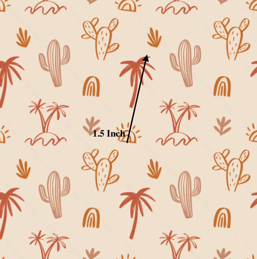 Palms And Cactus - 100% Cotton Woven Fabric Digital Retail