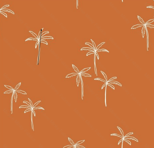 Palms - Terracotta (August Pre-Order) Digital Fabric Preorder