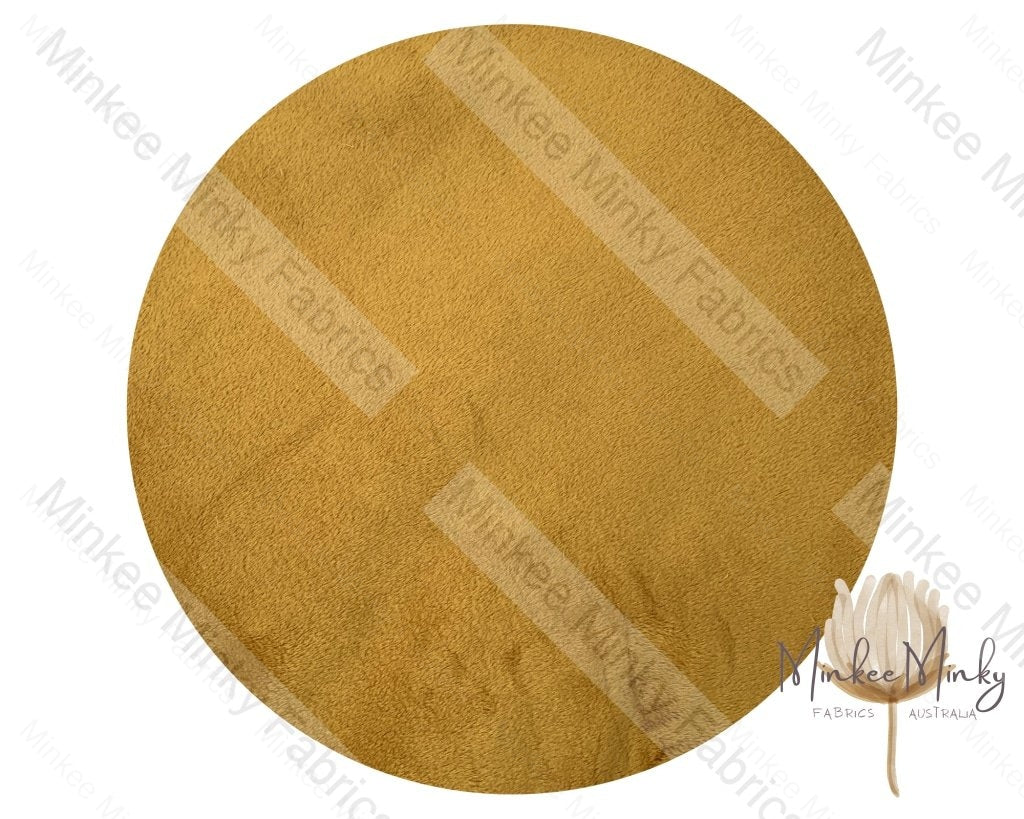 Minky Dot - 50Cm Short Cuts Nugget Mustard Smooth Fabric