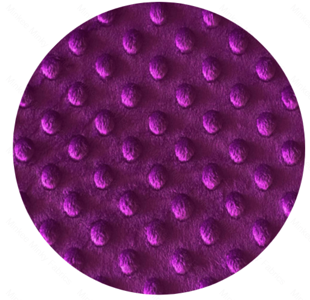 Minky Dot - 50Cm Short Cuts Grape Fabric