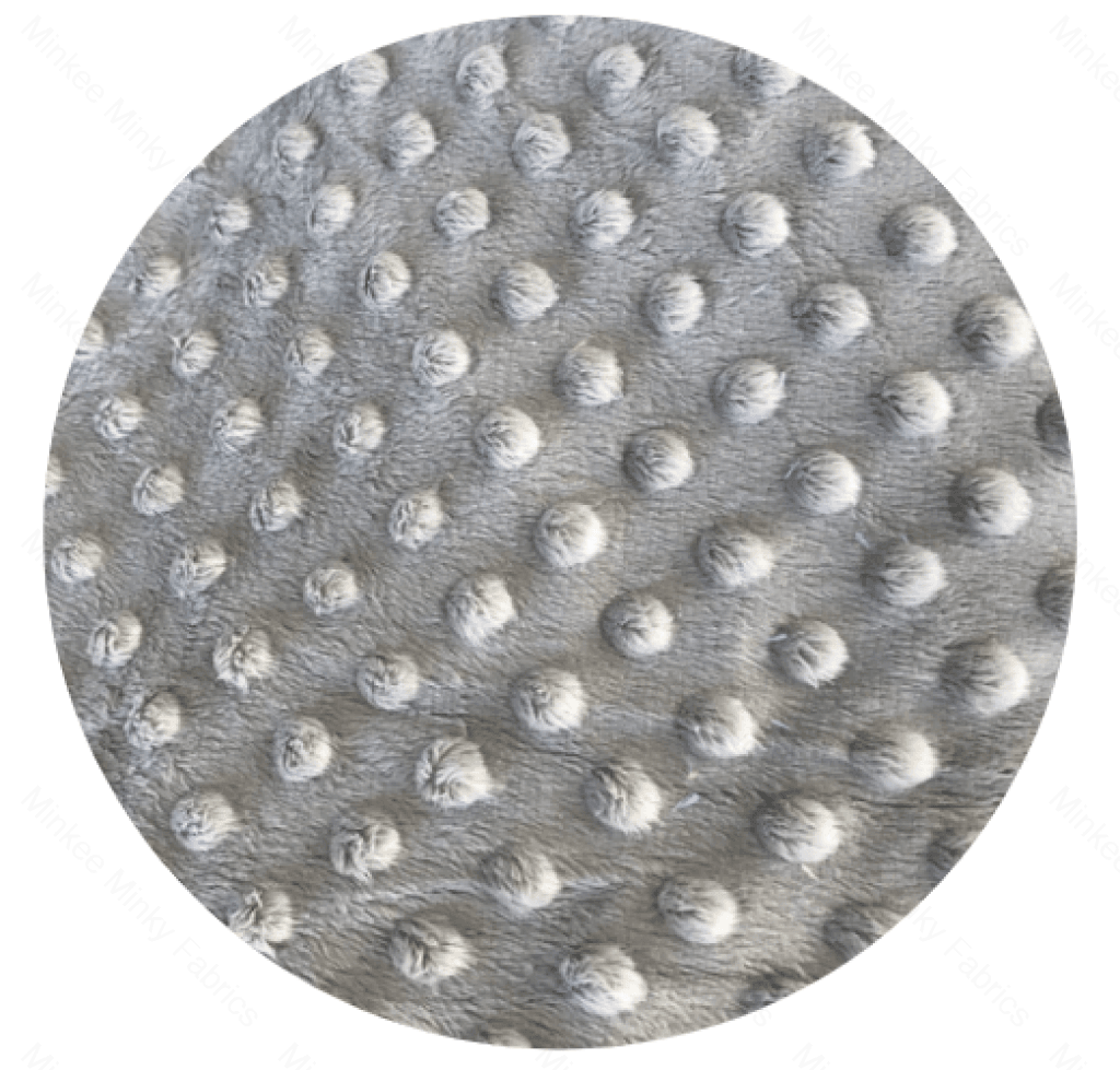 Minky Dot - 50Cm Short Cuts Silver Grey Fabric
