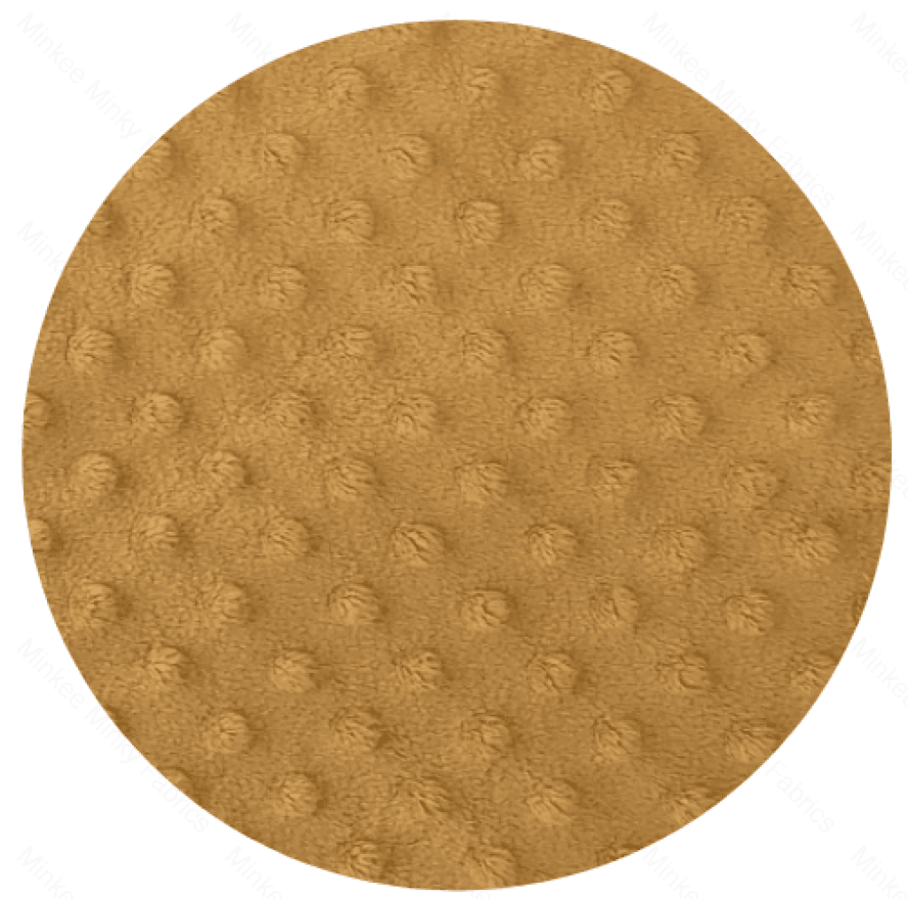 Minky Dot - 50Cm Short Cuts Nugget Mustard Fabric