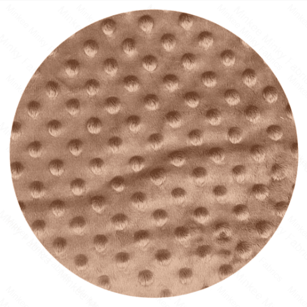 Premium Minky Dot Fabric - 50Cm Short Cuts Warm Taupe
