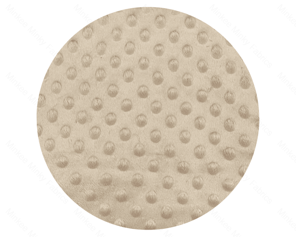 Premium Minky Dot Fabric - Bleached Sand