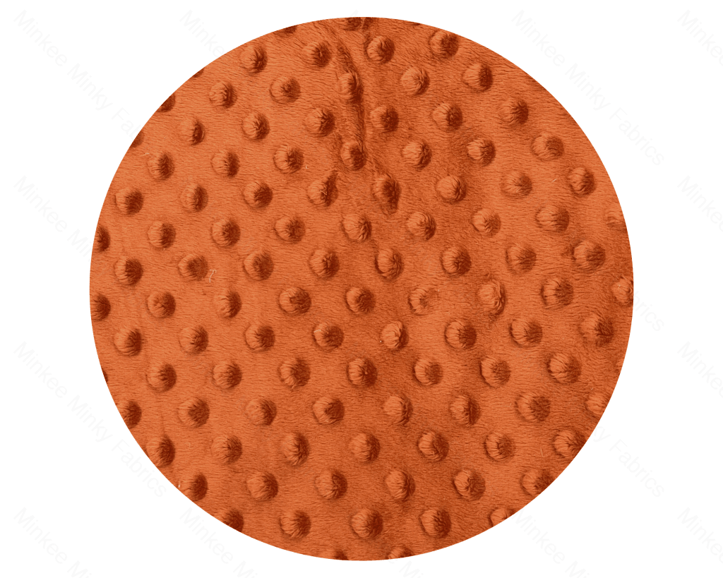 Premium Minky Dot Fabric - Rust