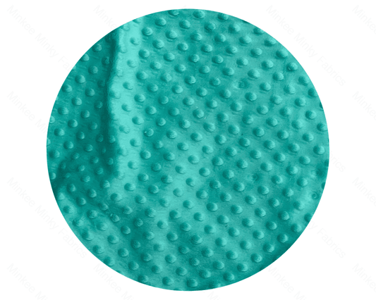 Premium Minky Dot Fabric - Turquoise