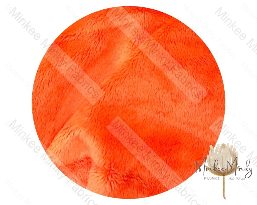 Minky Dot - 50Cm Short Cuts Orange Smooth Fabric