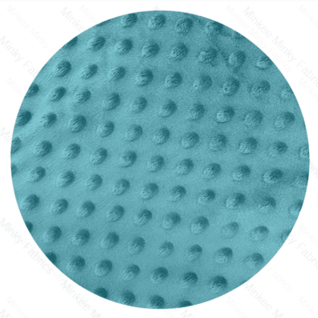 Premium Minky Fabric Samples Dusty Turquoise Dot