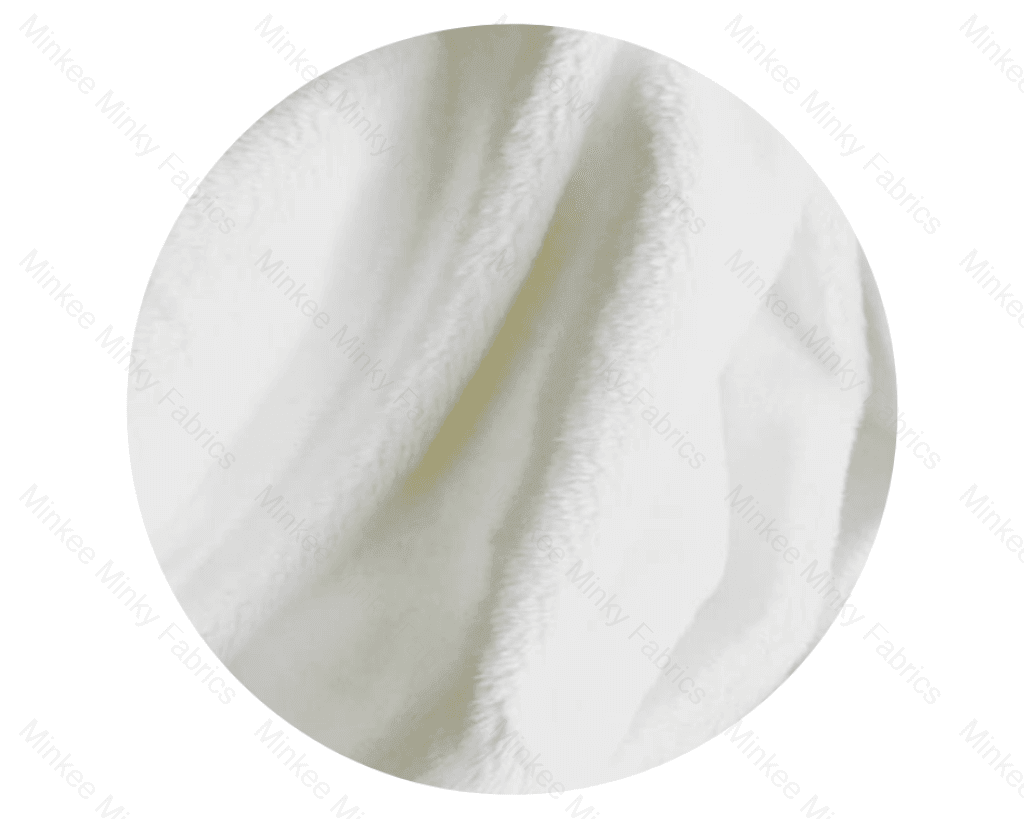 Premium Minky Fabric Samples White Smooth Dot