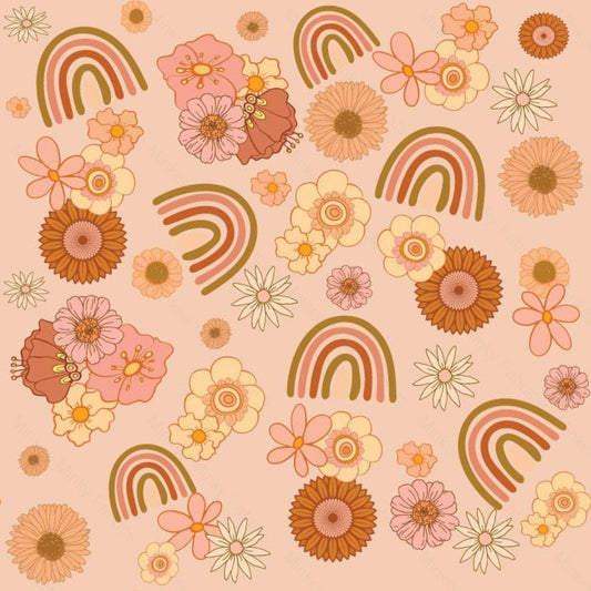 Psychedelic Rainbow (August Pre-Order) Select Fabric Base / Print Size Digital Preorder