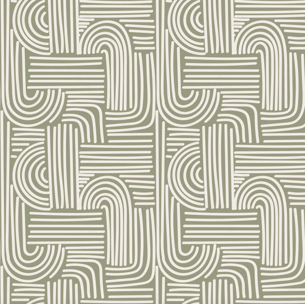 Sage Abstract Stripes (February Pre-Order) - Fabric Digital Preorder