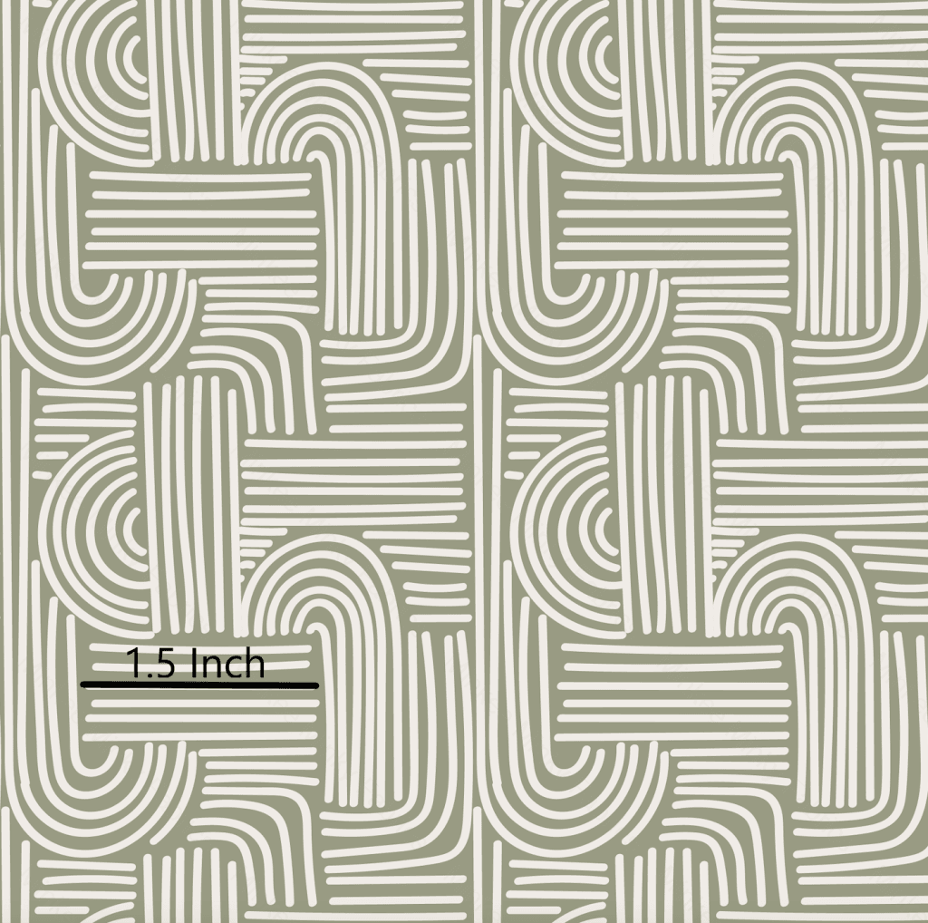 Sage Abstract Stripes (February Pre-Order) - Fabric Digital Preorder