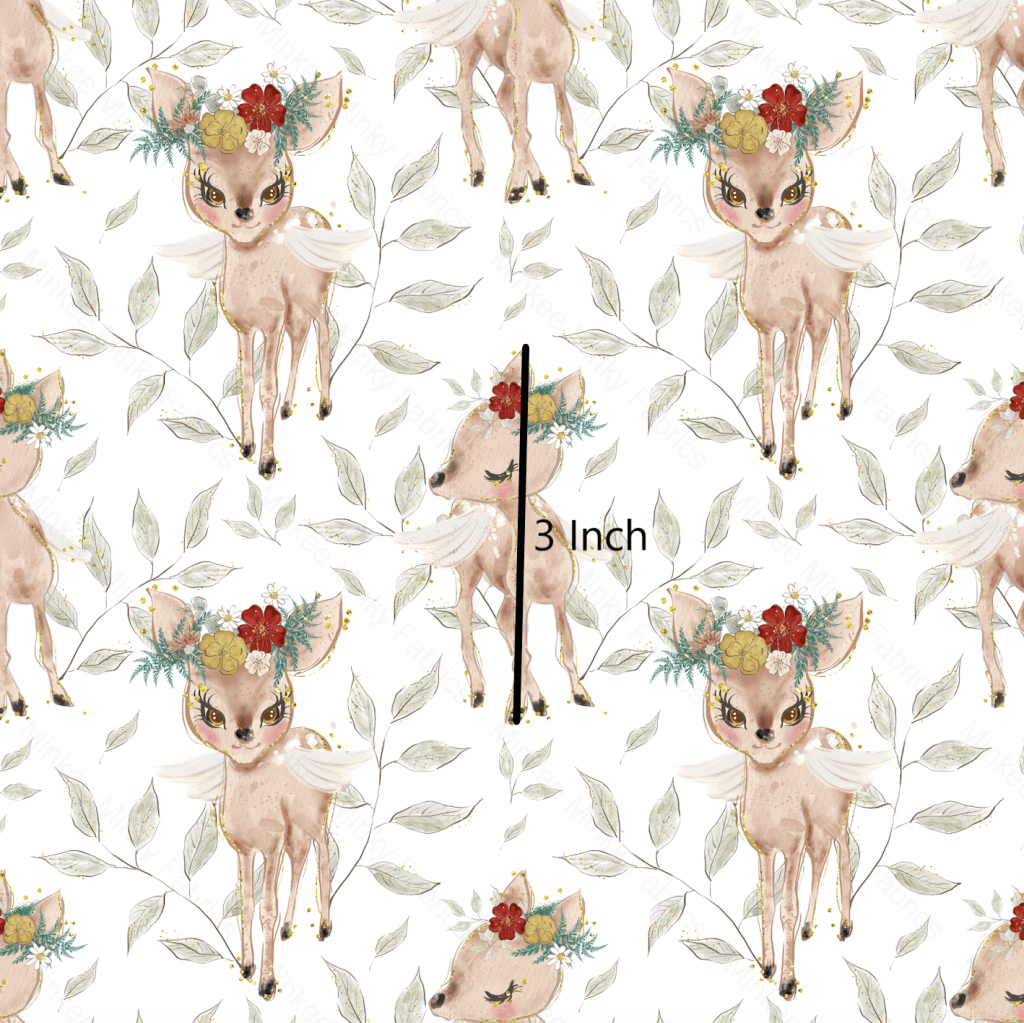 Sally Deer 1.5 Inch Remnant 97Cm - Cotton Lycra Fabric Remnants