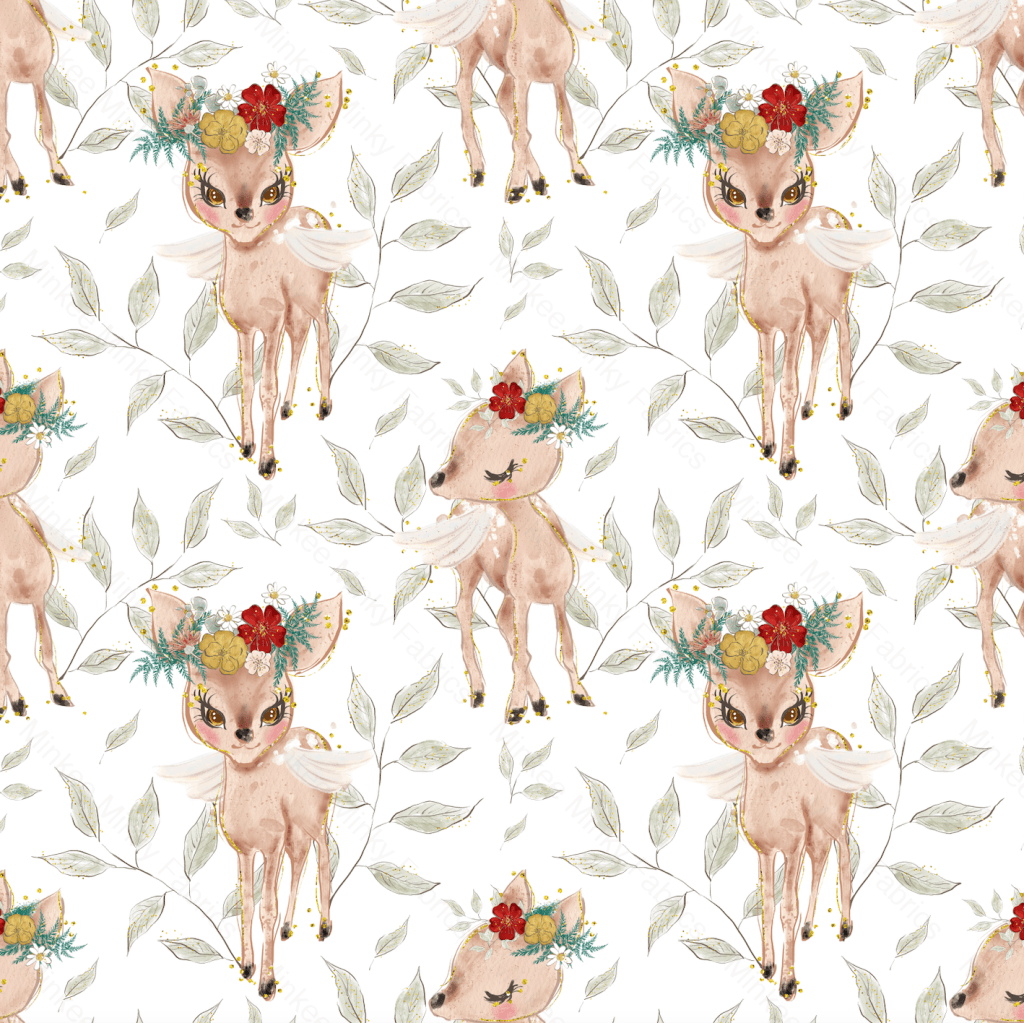 Sally Deer 1.5 Inch Remnant 97Cm - Cotton Lycra Fabric Remnants