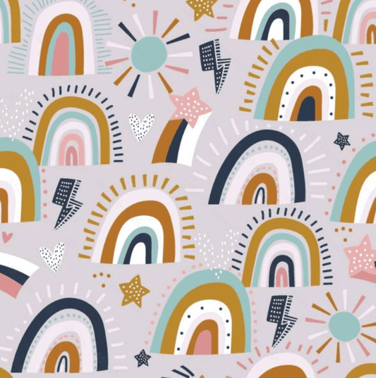Stormy Rainbow - 100% Cotton Woven Fabric Digital Preorder