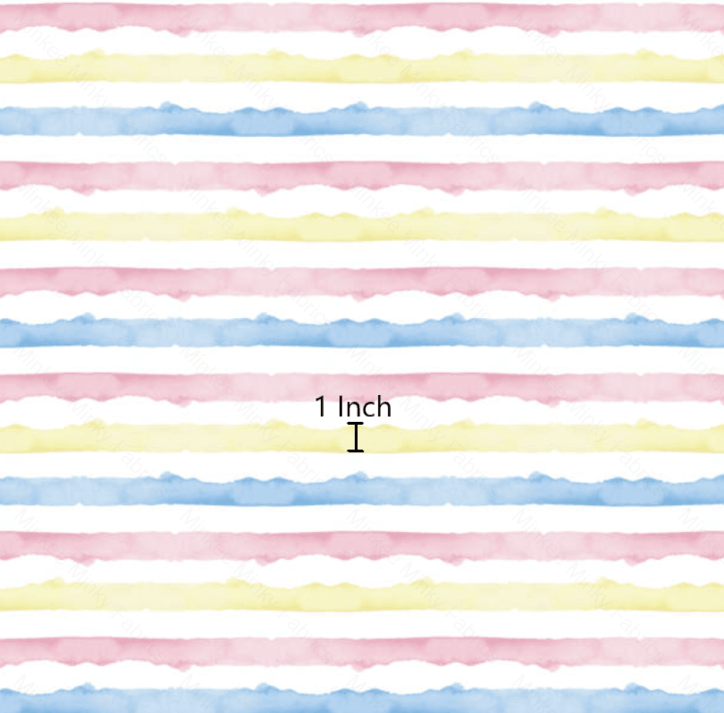 Stripes Watercolour Pastel (February Pre-Order) - Fabric Digital Preorder