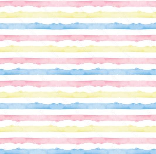 Stripes Watercolour Pastel (February Pre-Order) - Fabric Digital Preorder