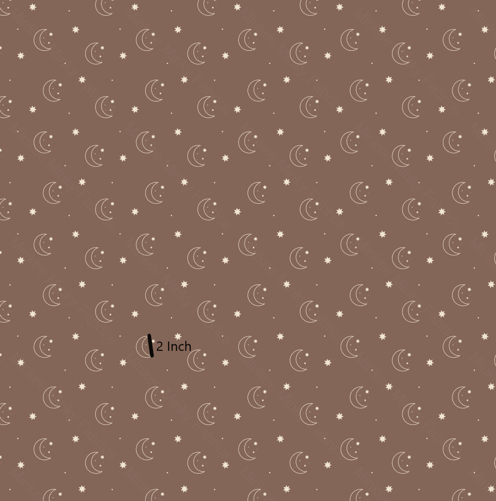 Teeny Moons & Stars - Linen Fabric Retail-Digital