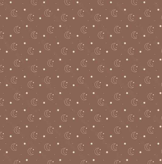 Teeny Moons & Stars - Linen Fabric Retail-Digital